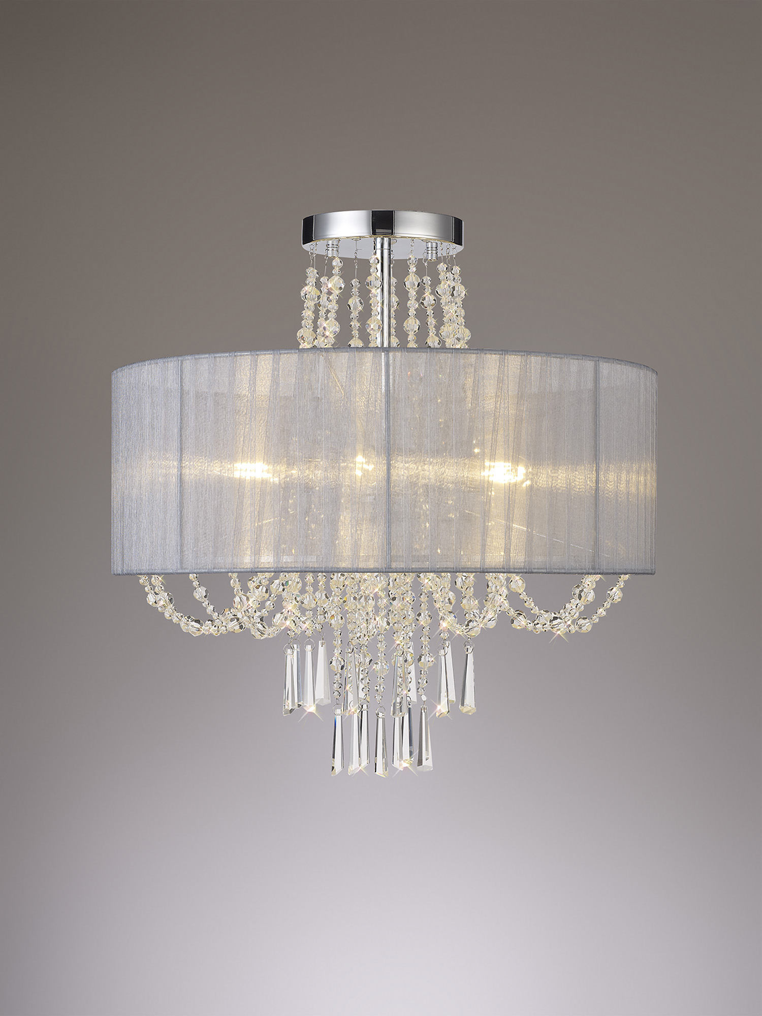 IL31747/GY  Freida Semi Flush Ceiling 6 Light